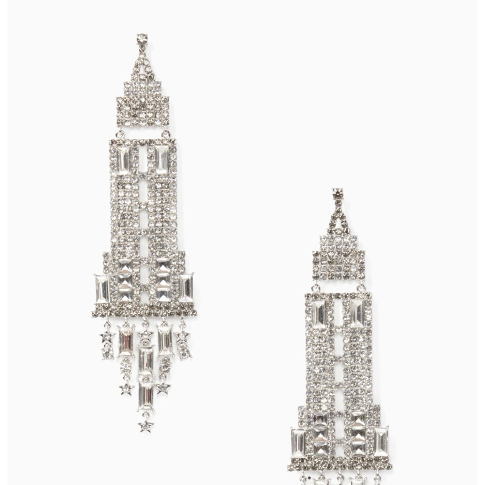 Kate Spade Silver EMPIRE STATE BUILDING Dangle Earrings - Picture 5 of 6